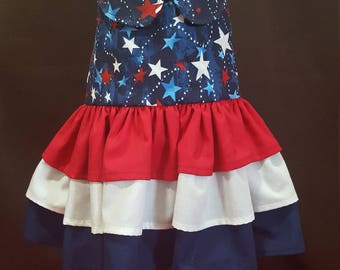 Patriotic Stars and Stripes Dress