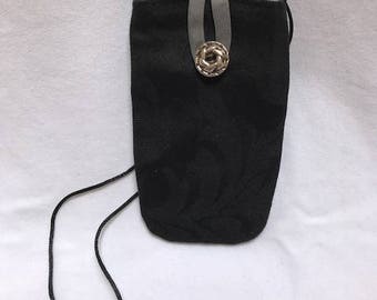 Black Glasses Case with Neck Strap
