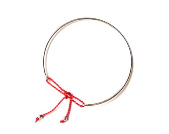 "Coral" 925 sterling silver Bangle Bracelet