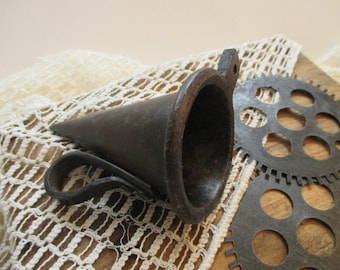 Vintage Industrial Salvage - Cast Iron Cone Mold - Industrial Decor - Assemblage Art - Garden Decor