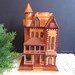 Vintage Straw Art House Trinket Box, Boho / Bohemian Decor, Handmade Secret Compartment Box