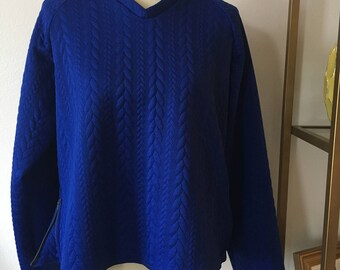 V Neck Pullover with Side Zipper
