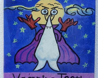 Vampire Tooth! Funny souvenir tile