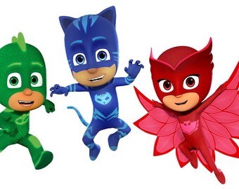 PJ Masks Round Edible Cake Image Topper Frosting Icing Sheet