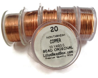 20 Gauge Copper Wire - Round Wire for Making Jewlery, Non Tarnish Wire, Wire Wrapping Supplies