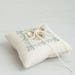 Ring Bearer Pillow - Ring Pillow - Wedding Pillow - Embroidered Ivory Beige Ring Pillow