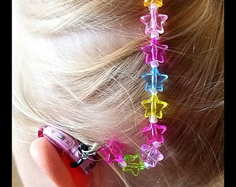 Rockin Aid Retainers: Super Rock Stars made with Acrylic and Czech Accent Beads! Please select quantity 2 for a pair!