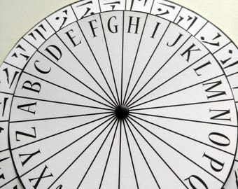 Spy Decoder Cipher Wheel Printable - Secret Agent Coded Message Encoder Decryption Digital File