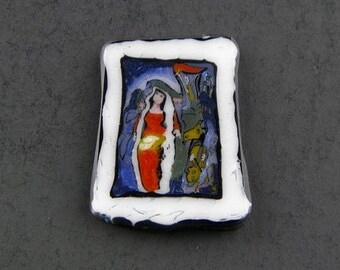 The Bride Glass Murrine Boro Coin - 135B