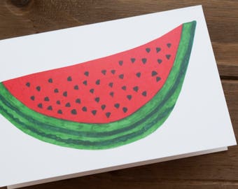 Watermelon pregnancy announcement card