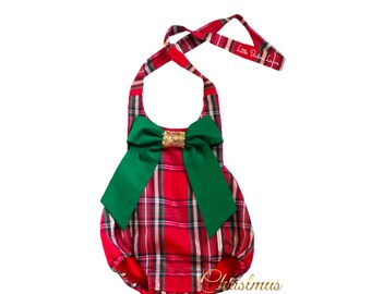 Christmas Romper / Baby Girl Romper / Holiday Romper / XMas Romper / Baby Romper