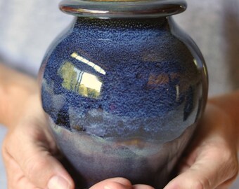 Cremation Urn, Blue Galaxy, Small