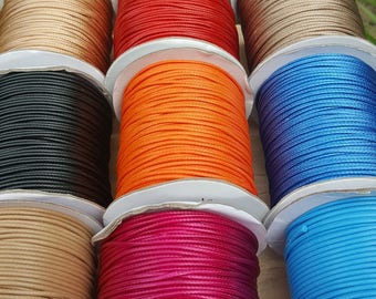 Full Roll, 2mm KOREAN Waxed Polyester Cord, 100 Yards, Round Wax Cord, Polyester Beading Stringing Cord - Australian Seller
