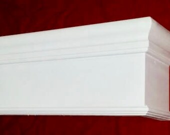 Wood Cornice Window Valance *8" HIGH MODEL* - 100% Solid Pennsylvania Hardwood - Custom Built To Your Size