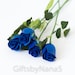 Royal blue real touch flowers, real touch rose buds, horizon blue flowers, silk flowers bulk, PU latex flowers, blue centerpiece flowers