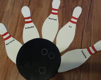 Bowling Sign, Custom Bowling Pins, Bowling Pin Sign
