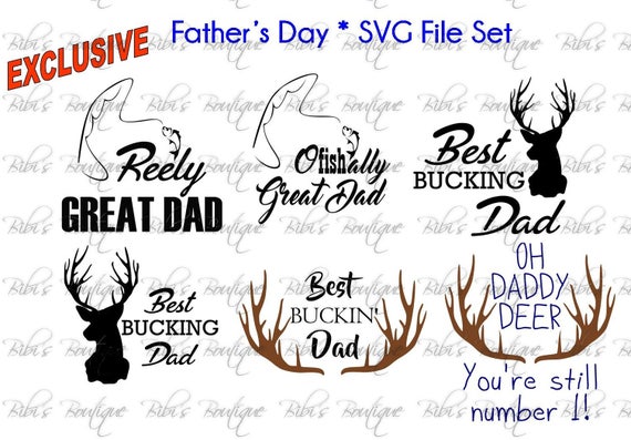 Download Dad Father's Day SVG Fishing Dad Hunting Dad Reely