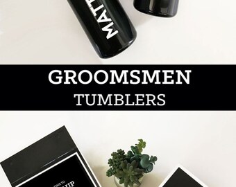 Groomsmen Gift Ideas Personalized Sports Water Bottle Groomsmen Tumbler Groomsman Water Bottle Best Man Gift Ideas Groom Gift (EB3118GM)