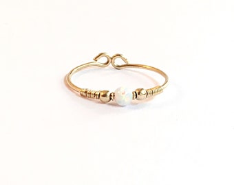 Toe Ring Opal, Knuckle Ring Gold Toe Ring, Toe Ring Sterling Silver, Toe Ring Adjustable, Knuckle Midi Ring Gold Toe Ring October Birthstone