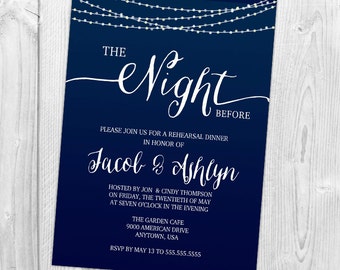 The Night Before Rehearsal Dinner Invitation