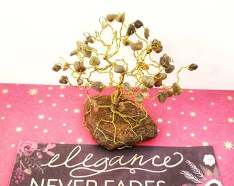 Wire Gem Trees, Serpentine Crystals, Handmade Wire Trees, Tree Sculpture, Positive Energy
