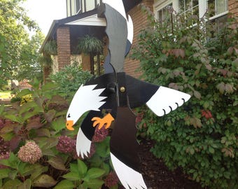 eagle whirligig handmade wood wind spinner folk art whirligigs wood yard art