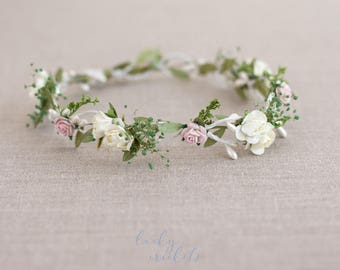Boho Flower Crown, Boho Baby Flower Crown, Garden Flower Crown, Boho Girl Flower Crown, Flower Girl Flower Crown, Toddler Flower Crown
