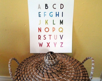 English Uppercase Alphabet Poster 11x14