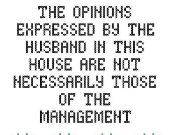 Subversive Cross Stitch PDF pattern: The Opinions Expressed...