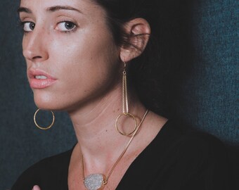 The Queen Druzy Necklace Matte Gold