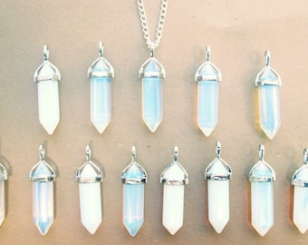 CLEARANCE IMPERFECT Opal Crystal Necklace // Holographic Opalite // Discounted Crystal Necklace