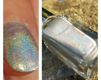 Super, Super Silver Holo! 5ml handmade nail polish