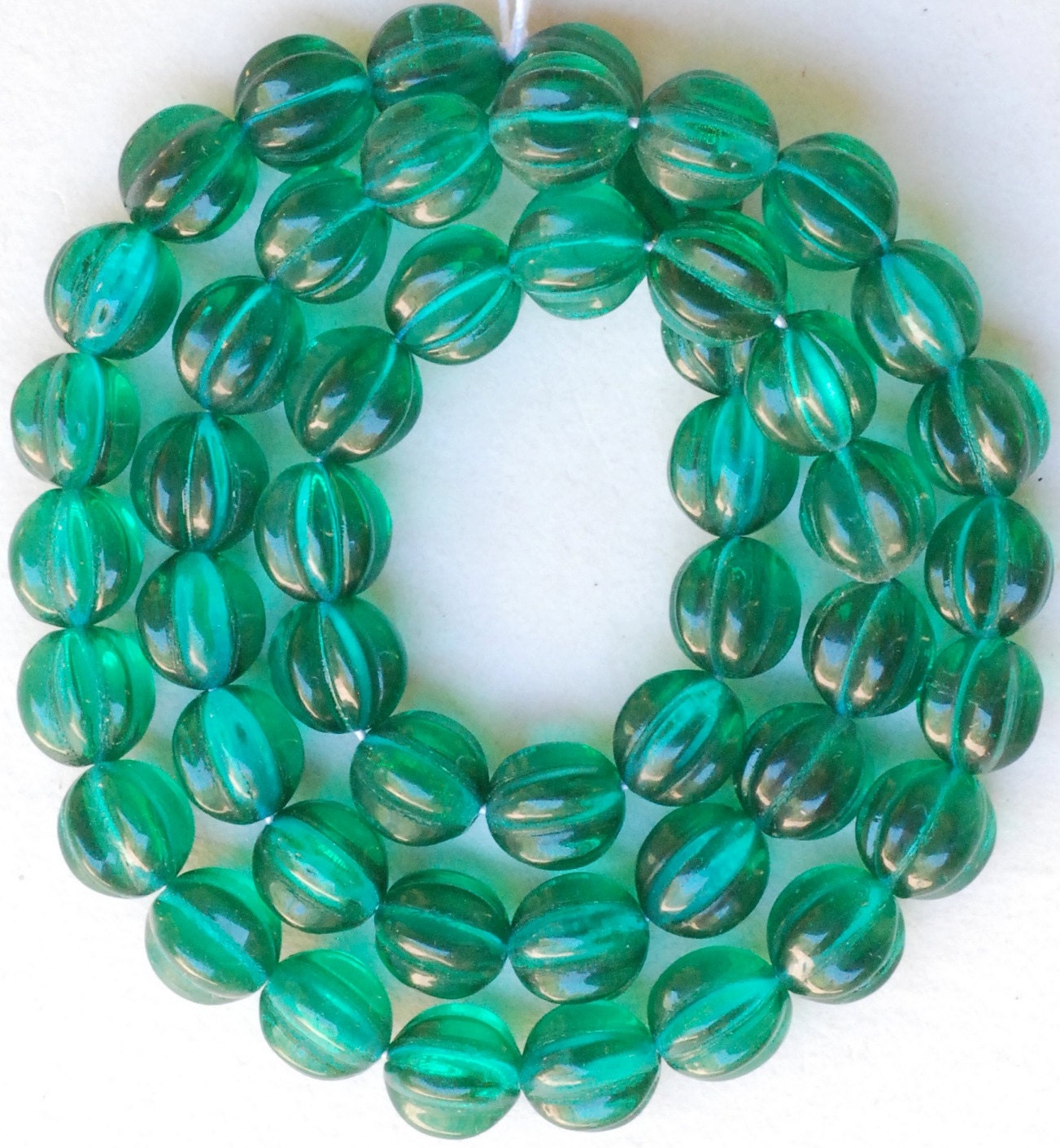 Round 10mm Melon Bead Czech Glass Melon Beads Various