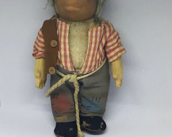 Original Steiff Vintage Hedgehog Doll Named Mecki Germany circa 1950s