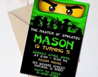Ninjago Invitation, Ninjago Birthday, Ninjago Birthday Invitation, Ninjago Party, Ninjago Printable, Ninjago Party Invitation, Ninjago Card