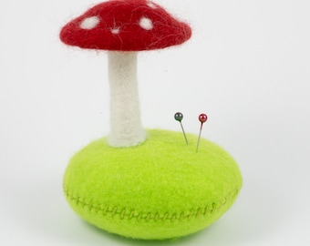 Needle Felted Toadstool Pin Cushion