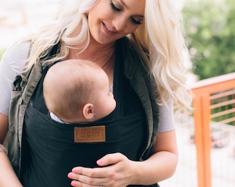 ONYX Baby Wrap, Baby Carrier, Newborn Wrap, Best Baby Shower or Registry Gift Present, Nursing or Breastfeeding Wrap, Father's Day