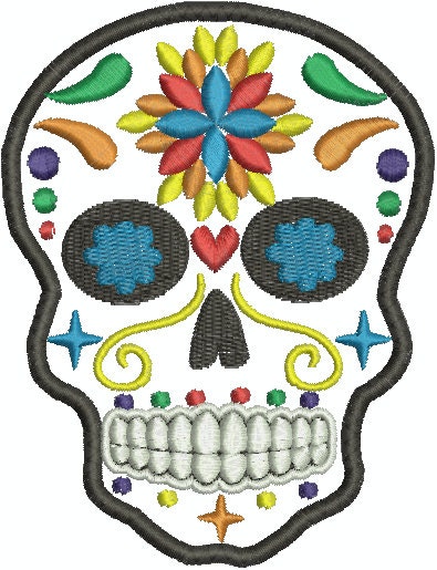 Digital Embroidery Design Sugar skull