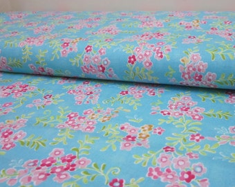 Chinoise Bright Aqua Pink Fabric Fat Quarter
