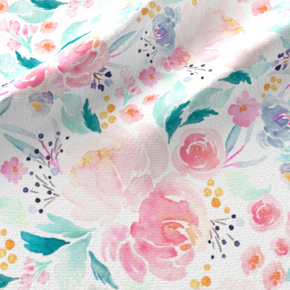 Pink Floral Quilting Fabric by the Yard Floral Baby Girl