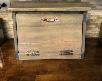 Wood Bread Box, Personalization Available, Bread Bin, Kitchen Storage, Organization, Country, Countertop, Rustic