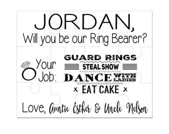 Ring Bearer Proposal, Will You Be Our Ring Bearer, Gift for Ring Bearer, Personalized Puzzle, Alternative Gift for Ring Security, Ring Dude