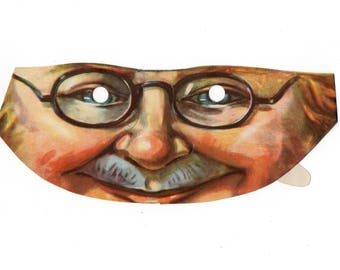 Playful vintage 1950s paper mask