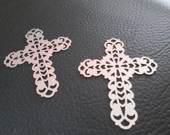 2 prints / from 40 x 32 mm stainless steel cross charm