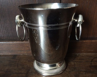 Vintage French small ice bucket champagne bar deco circa 1970's / English Shop