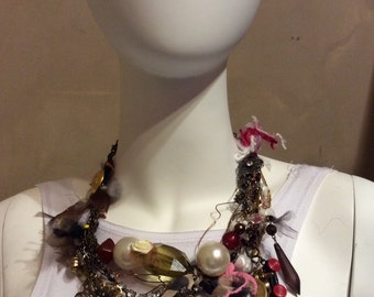 assemblage charm necklace by carmen bury