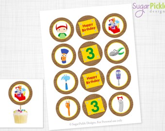 Handy Manny Cupcake Toppers 2nd Birthday Handy Manny