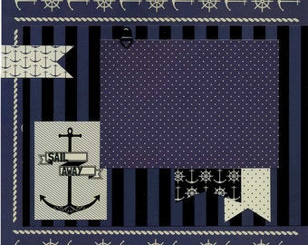 Sail Away - 12x12 Premade Scrapbook Page