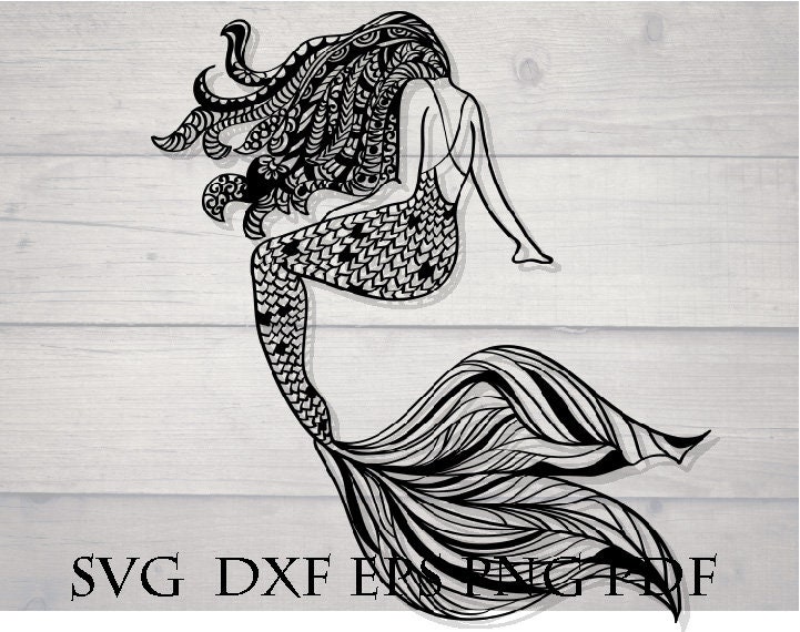 Download Mermaid svg / mermaid zentangle svg / mandala mermaid tail ...
