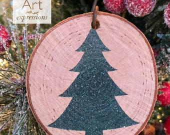 GREEN Christmas Tree Rustic Ornament | Reclaimed Wood Christmas Ornament | Hostess Gift